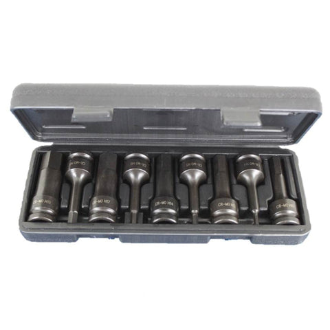 TEMO 9 pc Hex Hexagon Black Impact Bit Socket Set Auto Repair Tool