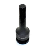 TEMO H-8 3 Inch Long Hex Hexagon Black Impact Bit Socket 1/2 Inch Square Drive Auto Repair Tool