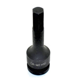 TEMO H-8 3 Inch Long Hex Hexagon Black Impact Bit Socket 1/2 Inch Square Drive Auto Repair Tool