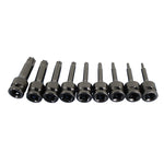 TEMO H-8 3 Inch Long Hex Hexagon Black Impact Bit Socket 1/2 Inch Square Drive Auto Repair Tool