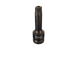 TEMO Tamper Proof T60 3 Inch Long Tamper Proof Torx Star 6 Point Black Impact Bit Socket 1/2 Inch Square Drive Auto Repair Tool