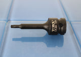 TEMO Tamper Proof T-25 3" L Torx Star 6 point Black Impact Bit Socket