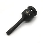 TEMO IP45 3 Inch Long Black Impact Torx Plus 6 Point Socket Bit 1/2 Inch Square Drive Auto Repair Tool