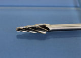 TEMO SL-3L6 NF Aluminum Cut Carbide Rotary Burr FILE, 14 deg Cone