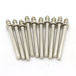 TEMO 10 pc #401 Screw Mandrel for Felt Polishing Wheel Or Cone Tip with 1/8 Inch Shank for Dremel Rotary Tools