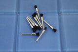 TMAX 100 pc Nylon Plastic Bristle 1/4 Inch Pen Wire Brush Wheel with 1/8 Inch Shank