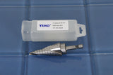 TEMO M35 Cobalt Spiral Flute Step Drill, 12 size 1/4 Inch Hex Shank