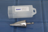 TEMO M35 Cobalt Step Drill Bit Spiral Flute HSS, 2 Sizes: 7/8" 1-1/8"