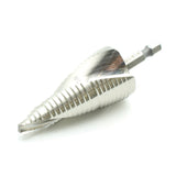 TEMO M35 Cobalt Step Drill Spiral Flute Unibit, 2 Size: 7/8" and 1-1/8", 1/4" Hex Shank