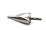TEMO M35 Cobalt Step Drill Spiral Flute Unibit, 2 Size: 7/8" and 1-1/8", 1/4" Hex Shank