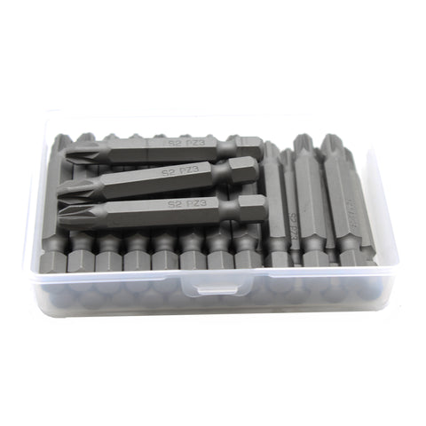 TMAX 25 pc Pozi PZ3 Impact Ready  2" Length Screwdriver Insert Bit
