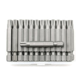 TEMO 25 pc T30 Torx 6 Point Impact Ready 2 Inch Length Screwdriver Insert Bits Hex Shank with Quick Release Slot