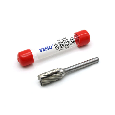 TEMO SB-5 NF Aluminum Cut CARBIDE Rotary BURR FILE, Cylinder End Cut, 