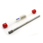 TEMO SB-3L6 NF Aluminum Cut Carbide Rotary Burr File, 3/8 Inch Head Cylinder End Cut, 1/4 Inch Diameter 6 Inch Long Shank