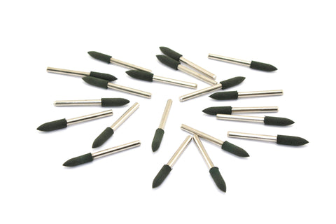 TMAX 20 pc Rotary Burr Polisher Set 4mm RUBBER Bullet for Dremel