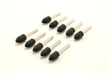 TMAX 10 pc Rotary Burr Polisher Set 8mm RUBBER Bullet for Dremel
