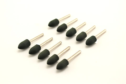 TMAX 10 pc Rotary Burr Polisher Set 8mm RUBBER Bullet for Dremel
