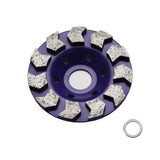 TMAX 4 Inch (100mm) Diamond Grinding wheel, TURBO Segment Grinding Cup Wheel, 11 Turbine Segments