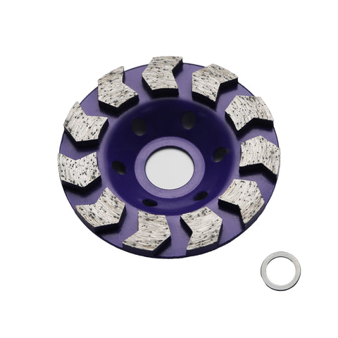 TMAX 4 Inch (100mm) Diamond Grinding wheel, TURBO Segment Grinding Cup Wheel, 11 Turbine Segments