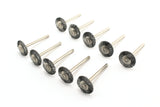 TMAX 100 pc Carbon Steel 3/4 Inch Flat Wire Brush Wheel with 1/8 Inch Shank