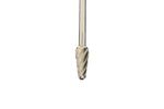 TEMO SL-4L6 NF Aluminum Cut Carbide Rotary Burr File, 1/2 Inch Head 14 Degree Cone, 1/4 Inch Diameter 6 Inch Long Shank