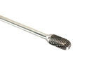 TEMO SC-5L6 Double Cut Carbide Burr File, 1/2 Inch Head Cylinder Ball, 1/4 Inch Diameter 6 Inch Long Shank