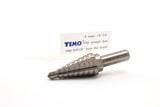 TEMO M35 Cobalt Double Straight Flute Step Drill Unibit, 9 Size 1/4" - 3/4", 3/8" Shank