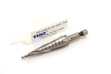 TEMO M35 Cobalt Spiral Flute Step Drill Unibit, 13 Size 1/8" - 1/2", 1/4" Hex Shank