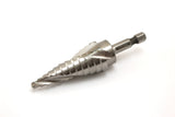 TEMO M35 Cobalt Spiral Flute Step Drill Unibit, 12 Size 3/16" - 7/8", 1/4" Hex Shank