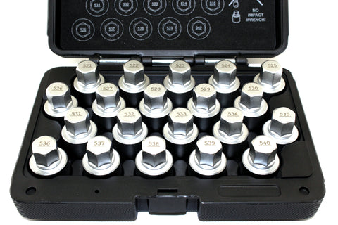 TMAX 20 pc Wheel AntiTheft Screw Nut Removal Key Socket Set for VW AUDI