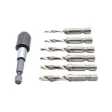 TMAX 6 pc Combination Drill and Tap Set w 1/4 inch quick change adapter