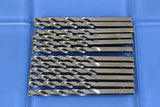 TEMO 12 pc 1/4" Cobalt 135-Degree Jobber Drill Bit 4" Total Length, 2-1/2" Working Length