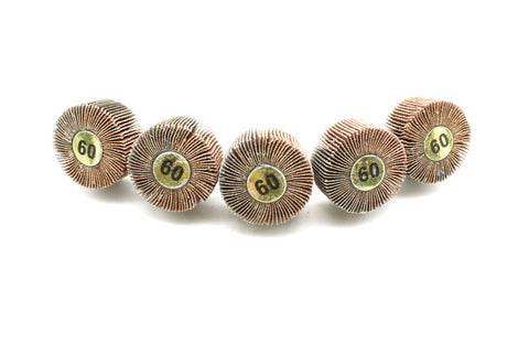 TMAX 5 pc Premium Flap Wheel Sanding Discs 2x1" 60 Grit for Dremel