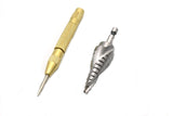 TEMO M35 Cobalt Spiral Flute 12 Size Step Drill Unibit 3/16" - 7/8" Plus Auto Center Punch Set