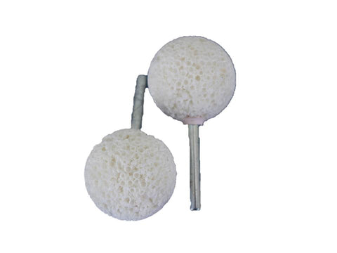 TMAX 2 pc White 1-1/2 inch 40mm Mounted Stone Point Ball Shape