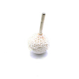 TMAX 2 pc White 1-1/2 inch 40mm Mounted Stone Point Ball Shape