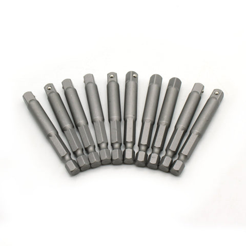 TMAX 10 pc 1/4" Power Socket Extension adapter Bit Set