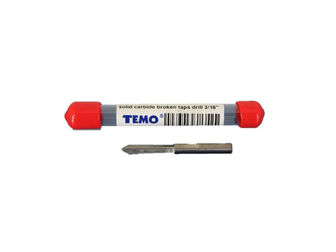 TEMO 3/16 inch (4.8mm) Solid Carbide Broken Taps Drill Extractor