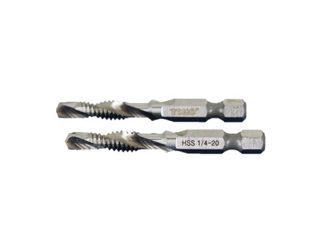 TMAX 2 pc 1/4-20 Combination Drill and Tap Multi Use Bit