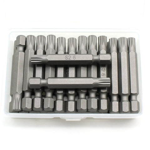 TMAX 25 pc M6 Spline 12 point 2 Inch Screwdriver Insert Bits