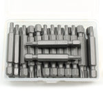 TEMO 25 pc T20H Tamper Proof Security Torx 6 point 2 Inch Screwdriver Insert Bits