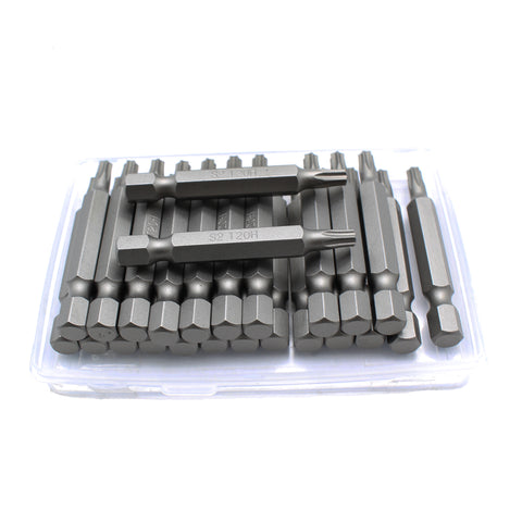 TMAX 25 pc T20H Tamper Proof Security Torx 2" Screwdriver Insert Bits
