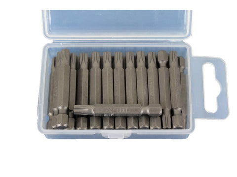 TEMO 25 pc T30H Tamper Proof Security Torx 6 point 2 Inch Screwdriver Insert Bits