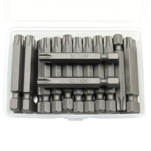 TMAX 25 pc T40H Tamper Proof Security Torx 2" Screwdriver Insert Bits