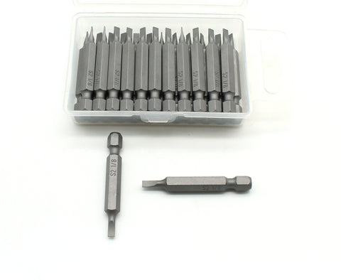 TMAX 25 pc 1/8" (3.8mm) Slotted  Flat Head 2" Screwdriver Insert Bits