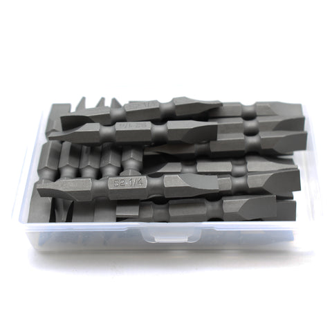 TMAX 25 pc 1/4" Slotted  Flat Double Ended Screwdriver Insert Bits