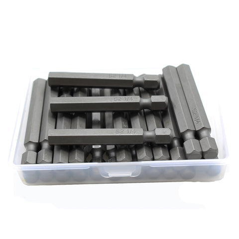 TMAX 25 pc 1/4" Hex Tamper 2 Inch (50mm) Screwdriver Insert Bits