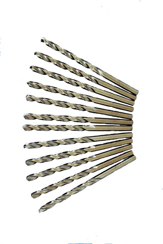 TEMO 12 pc 3/32 inch Cobalt 135-Degree Jobber Drill Bit 3.5 inch Length