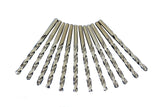 TEMO 12 pc 15/64" Cobalt 135-Degree Jobber Drill Bit 4" Total Length, 2-3/4" Working Length