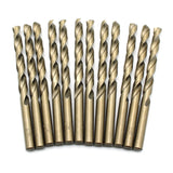 TEMO 12 pc 9/32" Cobalt 135-Degree Jobber Drill Bit 4-1/4" Total Length, 2-3/4" Working Length